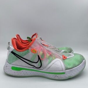 Nike PG 4 x Gatorade White Orange Green GX 2020 Size 13 Running Basketball Shoe